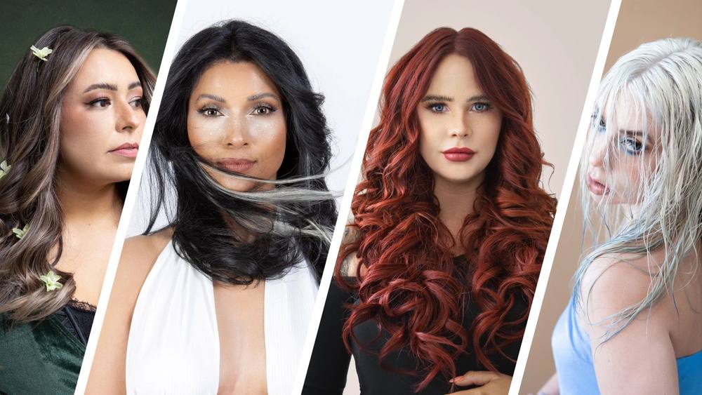 Hair color and styling transformations at Head Case Hair Studio